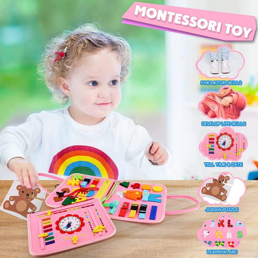 Busy Montessori Fine Motor Skills and Sensory Book: