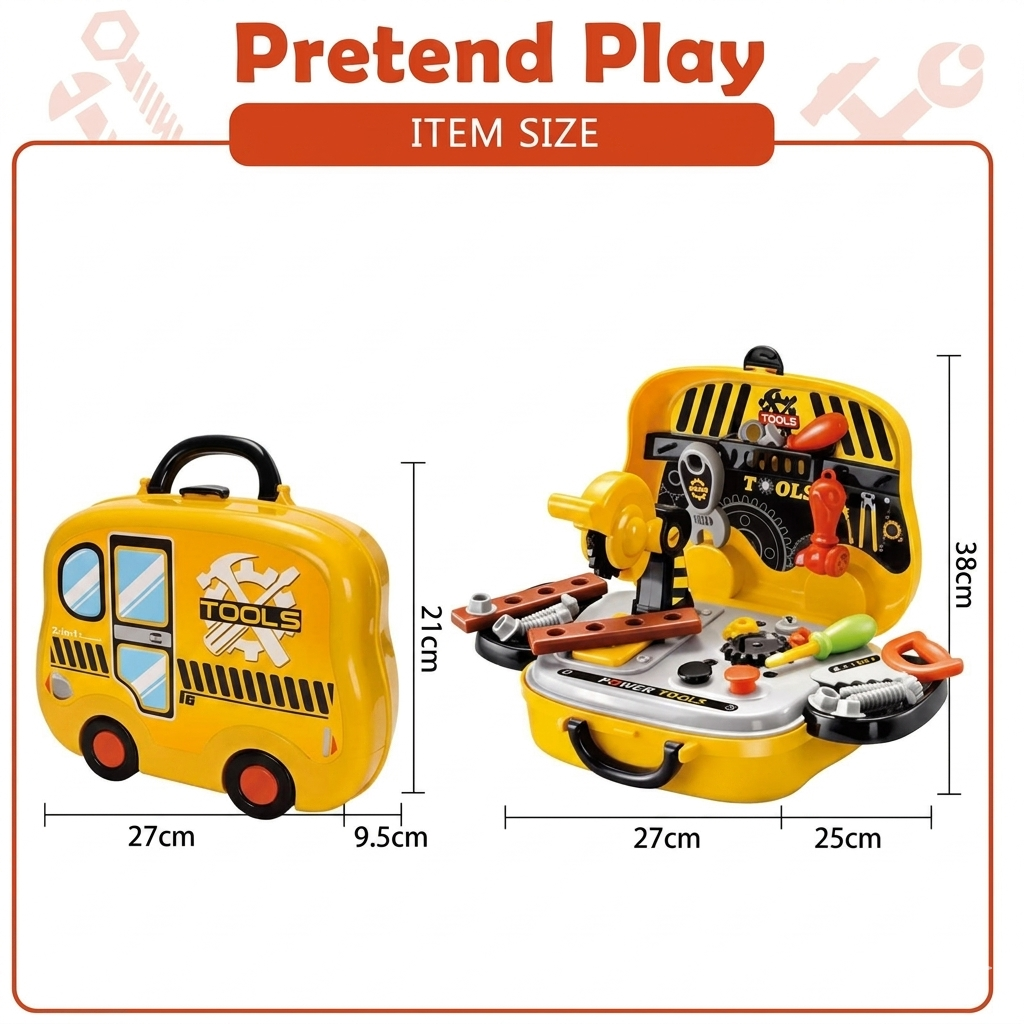 31 pcs Engineering Tool Briefcase Toy Set For Kids