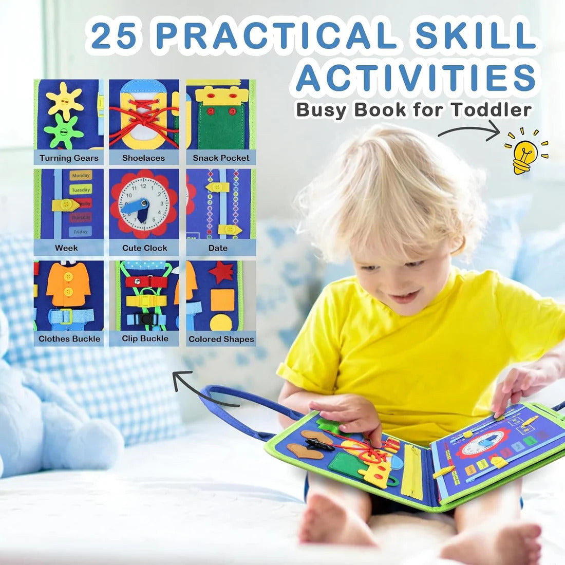 Busy Montessori Fine Motor Skills and Sensory Book: