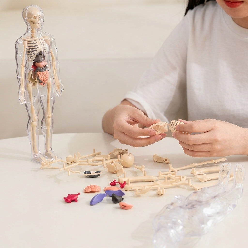 Clear 3D Human Anatomy Model – Removable Organs & Skeleton