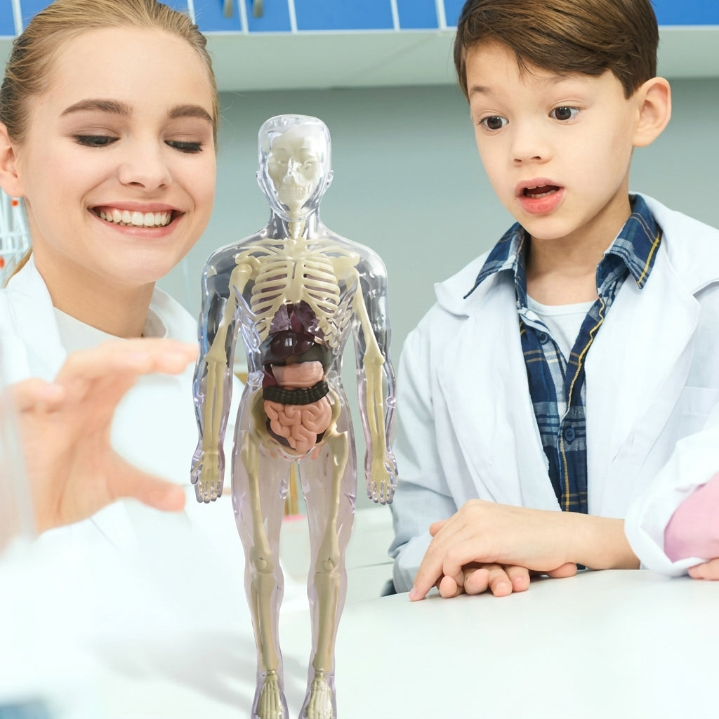 Clear 3D Human Anatomy Model – Removable Organs & Skeleton