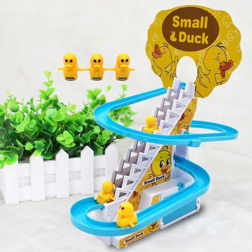 Duck Climbing Stairs Toy-- with Lights and Music