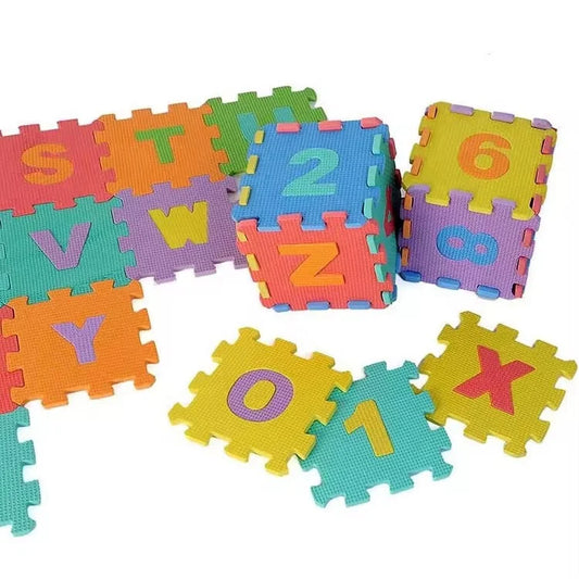 Kids Foam Play Mat – 36-Piece Interlocking Alphabet & Number Tiles