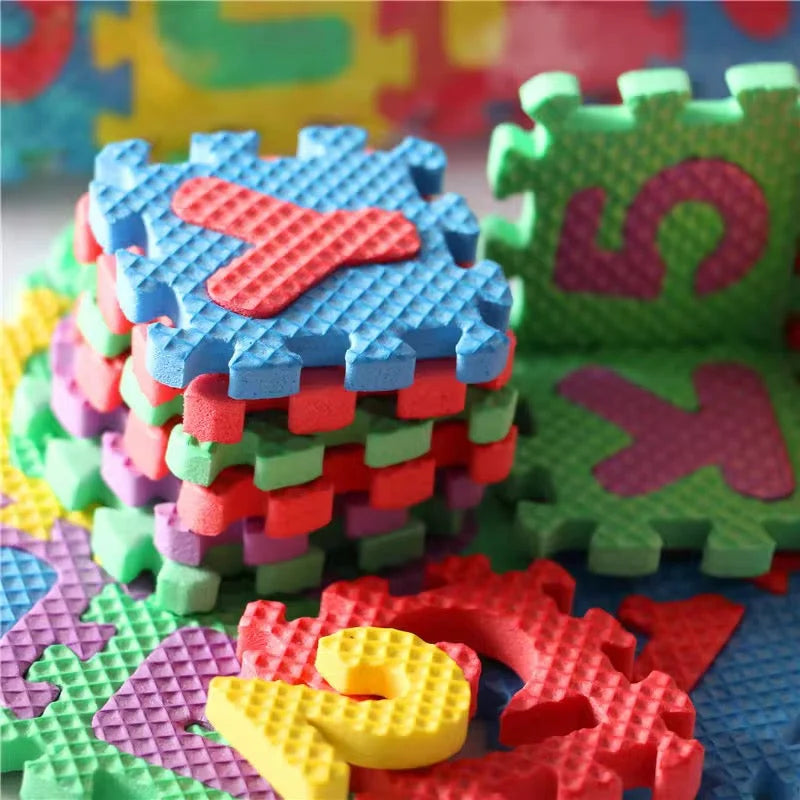 Kids Foam Play Mat – 36-Piece Interlocking Alphabet & Number Tiles