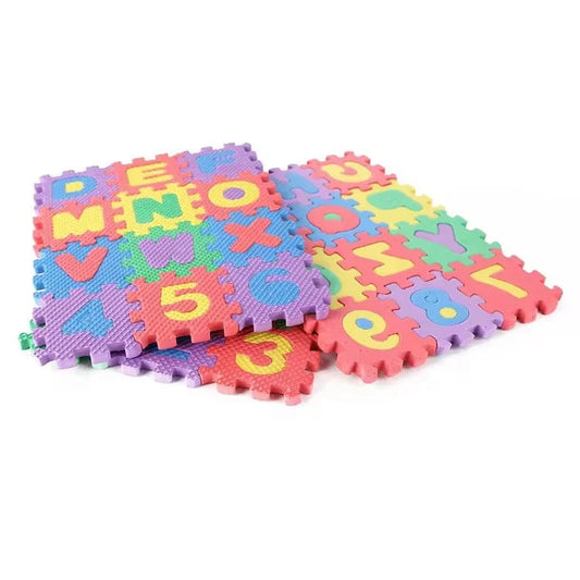 Kids Foam Play Mat – 36-Piece Interlocking Alphabet & Number Tiles