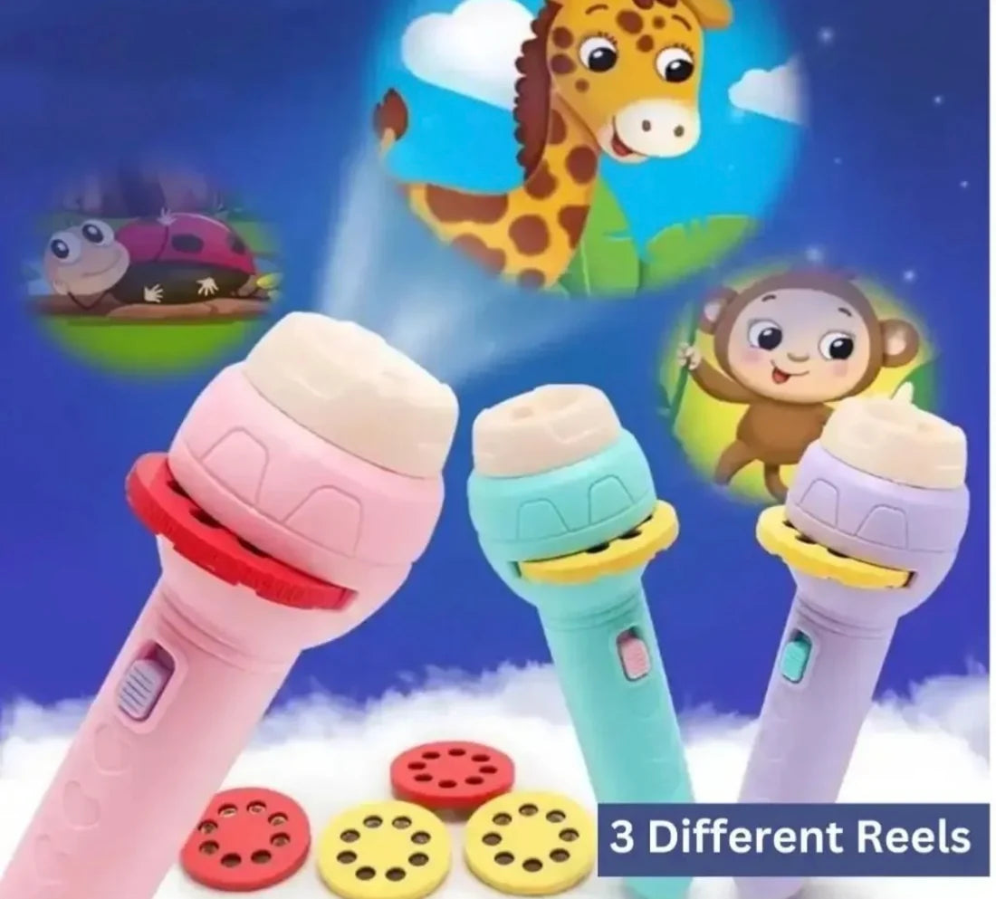 Projector Flashlight Torch for Kids – 3 Reel with 24 Fun Random Images