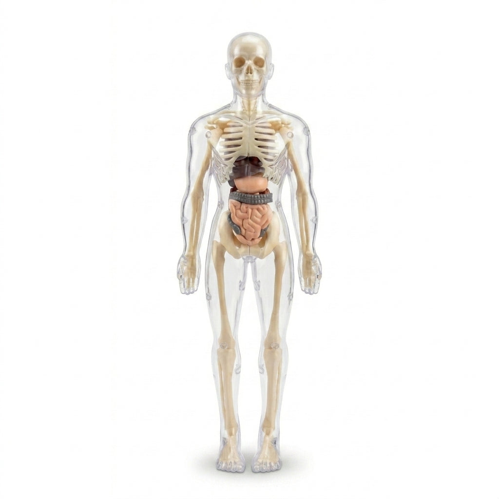Clear 3D Human Anatomy Model – Removable Organs & Skeleton