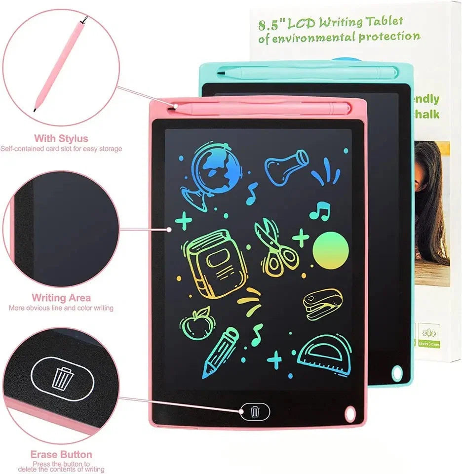LCD Writing Tablet for Kids(8.5 Inch): Multicolor Drawing Pad