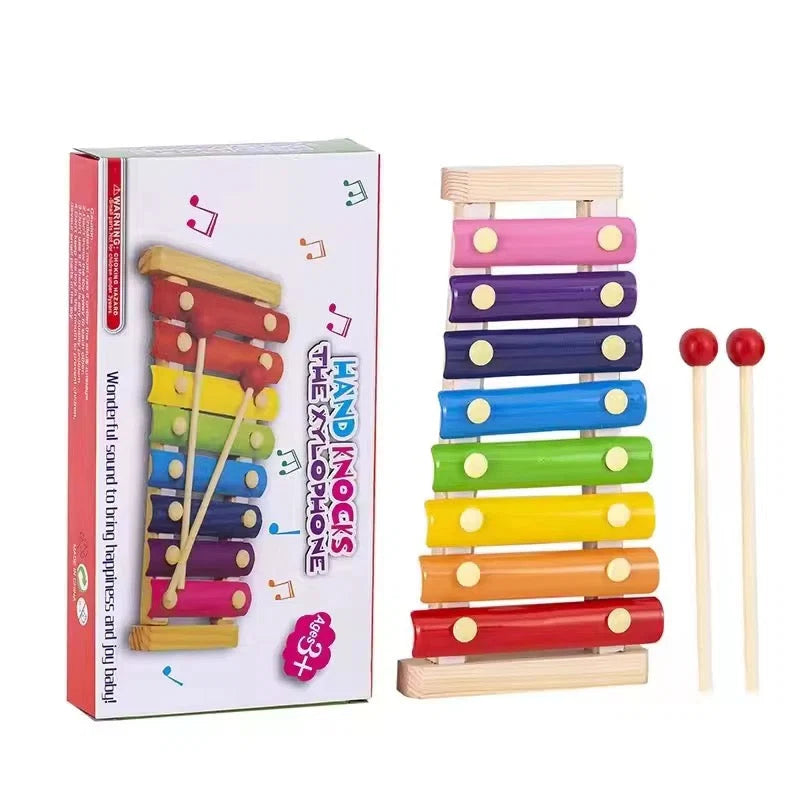 Wooden & Metal Xylophone for Kids – Musical Piano Toy