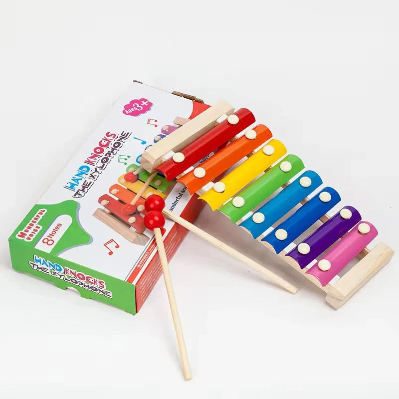 Wooden & Metal Xylophone for Kids – Musical Piano Toy